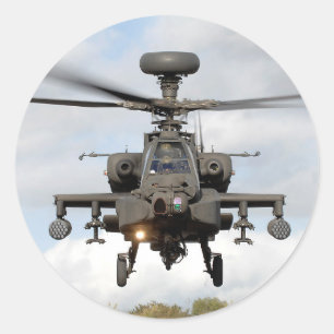 Helicopter classic round sticker
