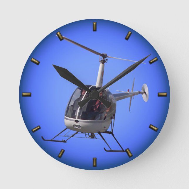 Helicopter Clock Cool Helicopter Wall Clock (Front)