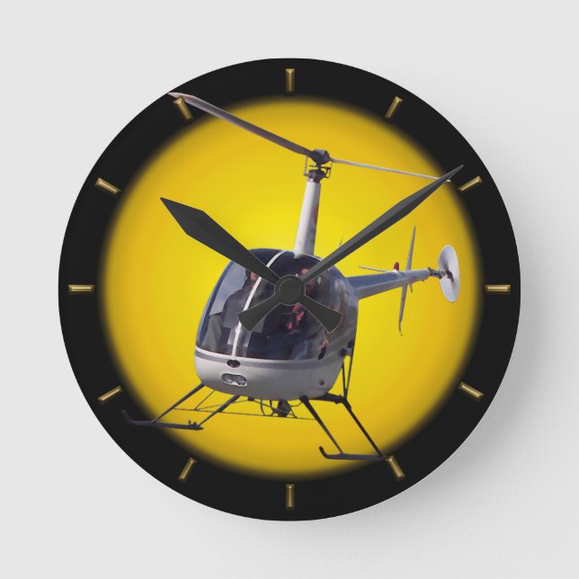 Helicopter Clock Cool Helicopter Wall Clock (Front)
