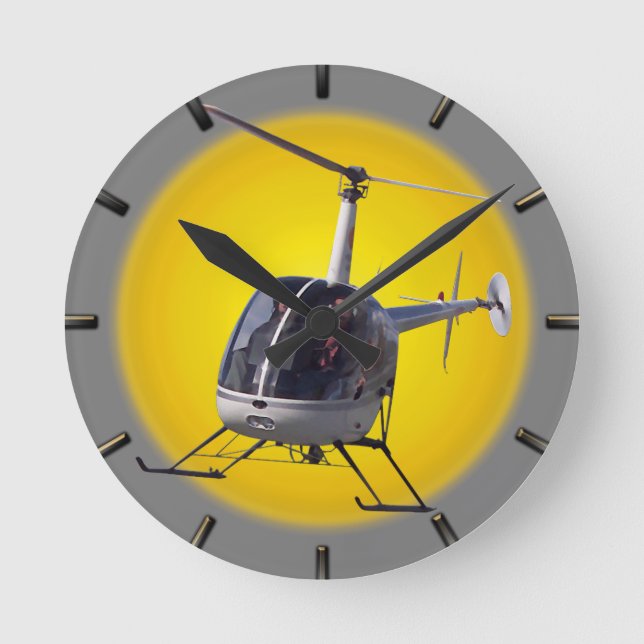 Helicopter Clock Cool Helicopter Wall Clock (Front)