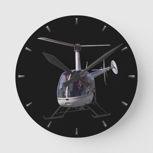 Helicopter Clock Flying Helicopter Wall Clock Gift (Front)
