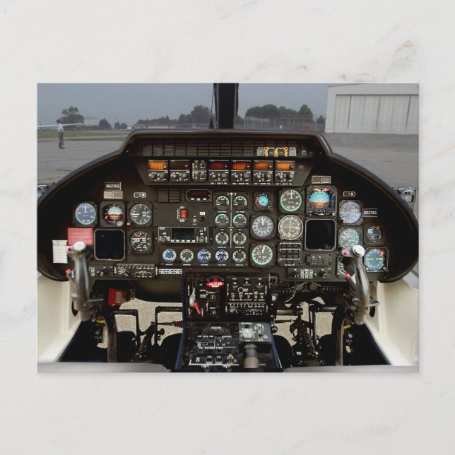 Helicopter cockpit postcard (Front)