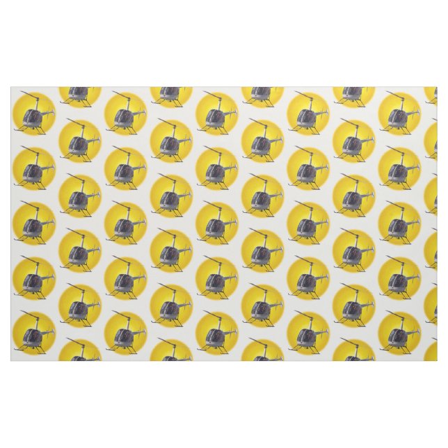 Helicopter Fabric Flying Helicopter Custom Fabric (Fat Quarter)