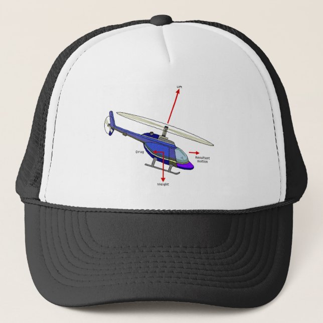 Helicopter Flight Diagram Trucker Hat (Front)