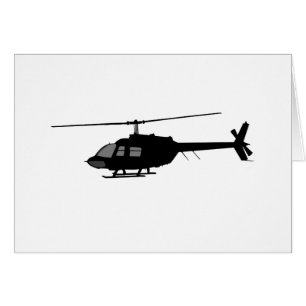 Helicopter Flying Silhouette Customize Colour