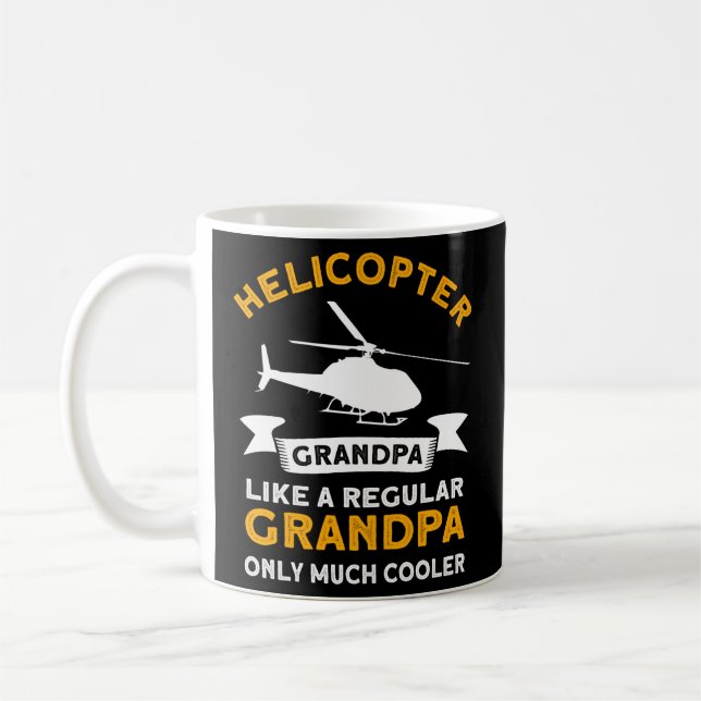 Helicopter Grandpa - Airplane Helicopter Pilot Avi Coffee Mug (Left)