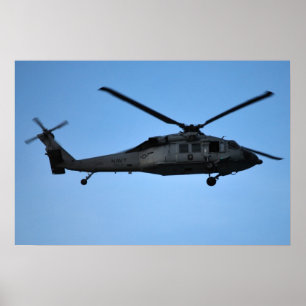 helicopter in flight poster