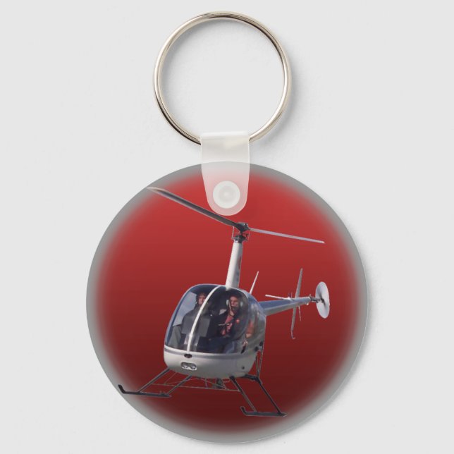 Helicopter Key Chain Cool Flying Helicopter Gifts (Front)