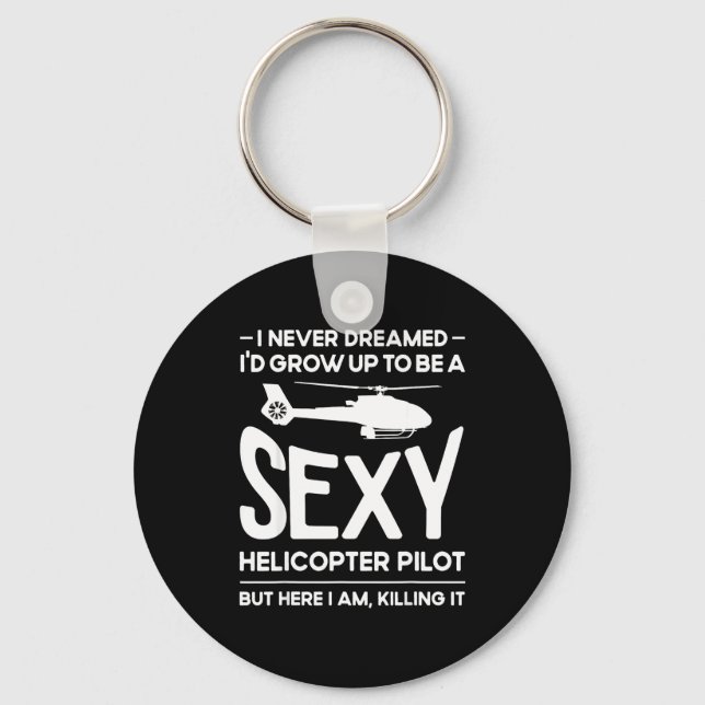 Helicopter Lot Design For Men Women Helicopter Lov Keychain (Front)