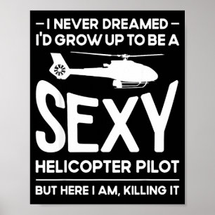 Helicopter Lot Design For Men Women Helicopter Lov Poster