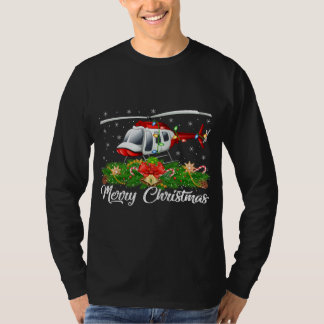 Helicopter Lover Matching Santa Hat Helicopter Chr T-Shirt