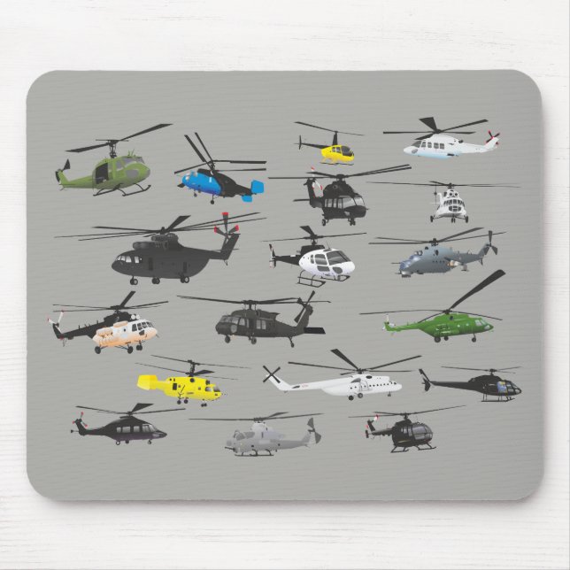 Helicopter Mouse Pad (Front)