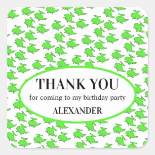 Helicopter Party Favour Bag  Square Sticker