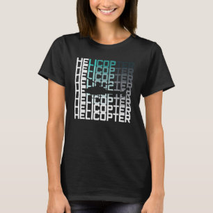 Helicopter Pilo Vintage Airplane Flying Aviation T-Shirt