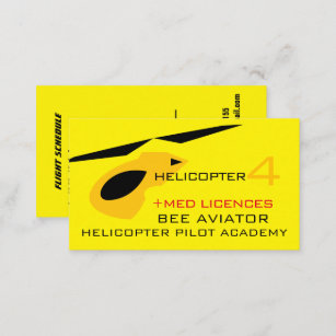 Helicopter Pilot Academy Business Card