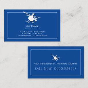 Helicopter Pilot   Air Taxi Business Card