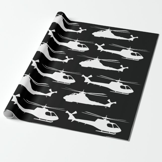 Helicopter Pilot Aviation Air Force Trainee Cadet Wrapping Paper (Unrolled)