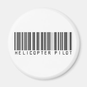Helicopter Pilot Bar Code Magnet