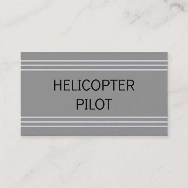 Helicopter Pilot Business Card (Front)