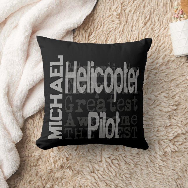 Helicopter Pilot Extraordinaire CUSTOM Throw Pillow (Blanket)