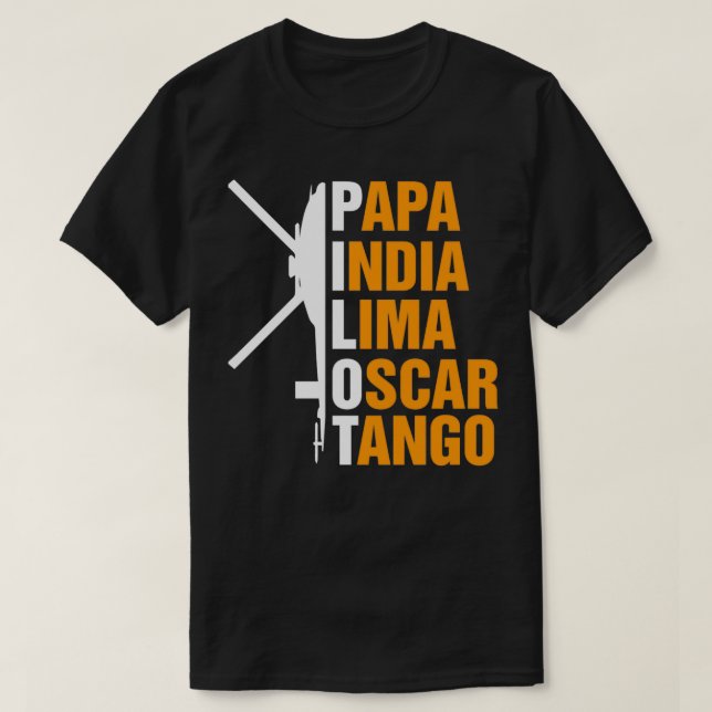 Helicopter Pilot Gift I Military Heli Aviator  T-Shirt (Design Front)