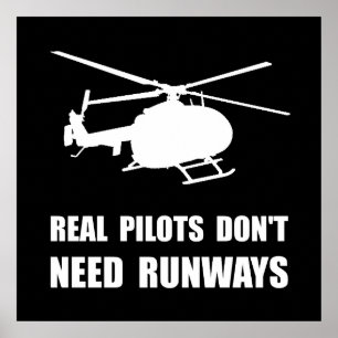 Helicopter Pilot Runways Poster