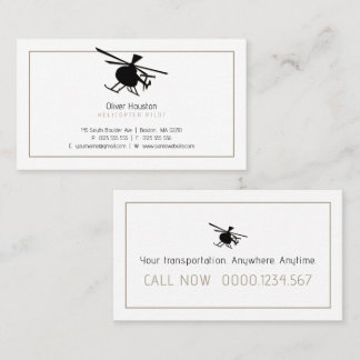Helicopter Pilot | Transportation Business Card
