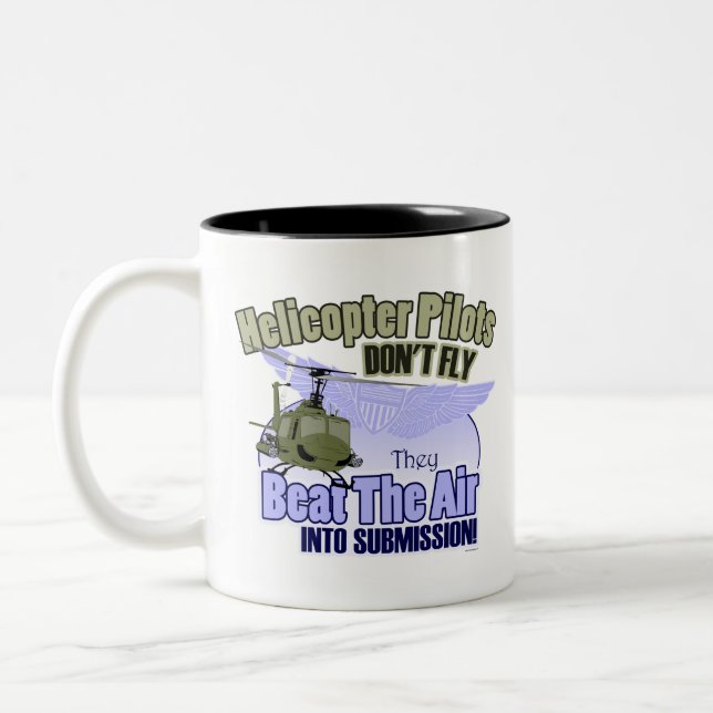 Helicopter Pilots Don't Fly [UH-1] Two-Tone Coffee Mug (Left)