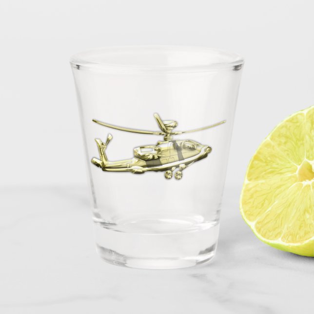 Helicopter Shot Glass (Front)