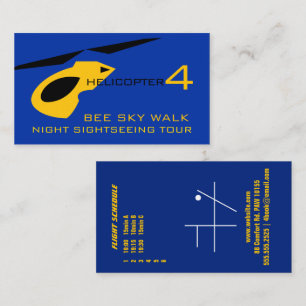 Helicopter Sightseeing tour Business Card