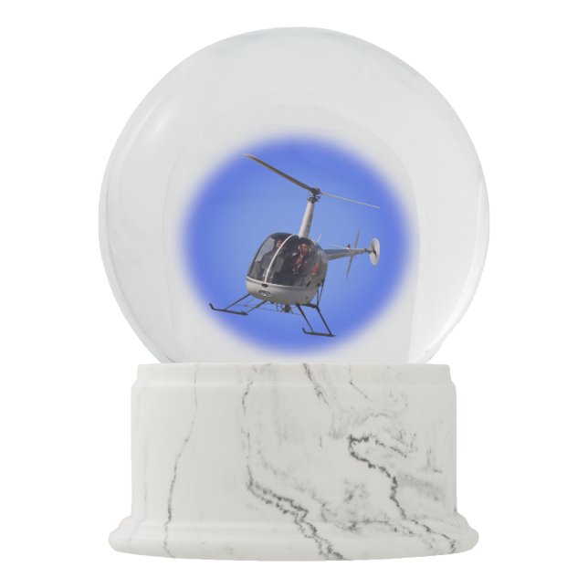 Helicopter Snow Globe Personalized Chopper Gifts (Front)