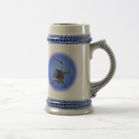 Helicopter Stein Flying Chopper Beer Mugs Glasses
