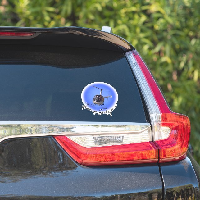 Helicopter Stickers Fun Helicopter Gift & Stickers (Car Side)