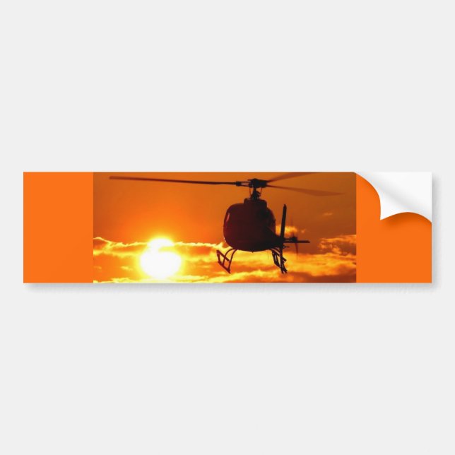 helicopter sundown bumper sticker (Front)