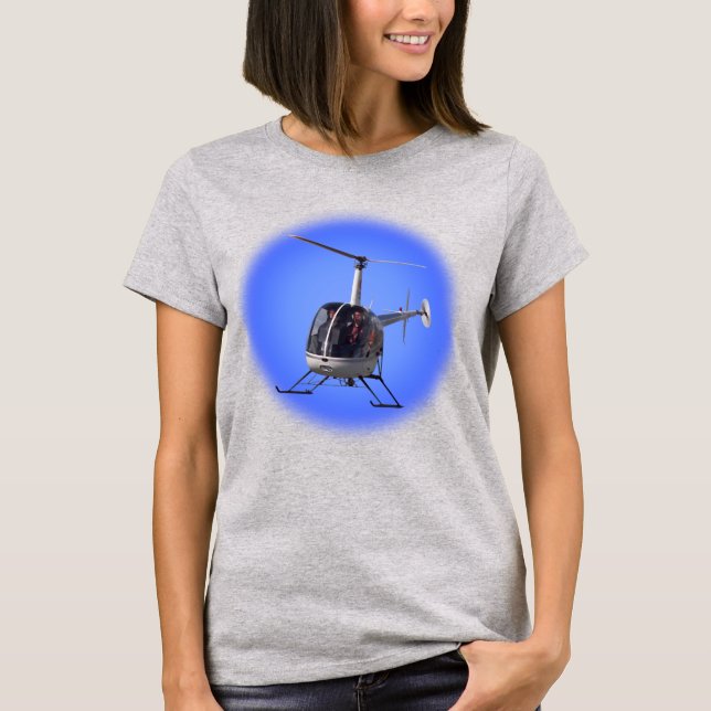 Helicopter T-shirt Women's Chopper Shirt Plus Size (Front)