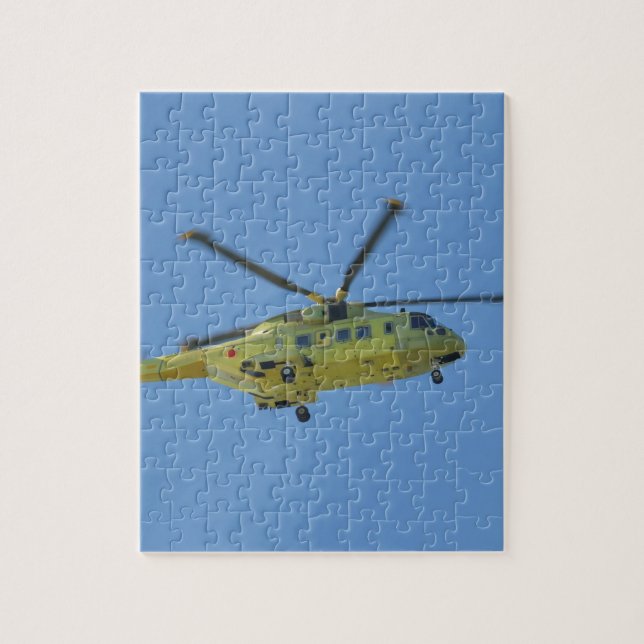 Helicopter to The Isles of Scilly Jigsaw Puzzle (Vertical)
