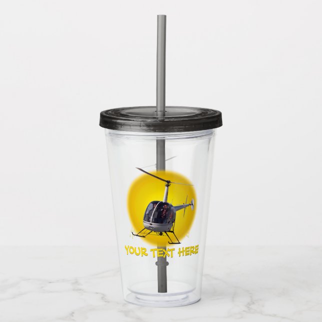 Helicopter Tumbler Personalized Chopper Gifts (Front)