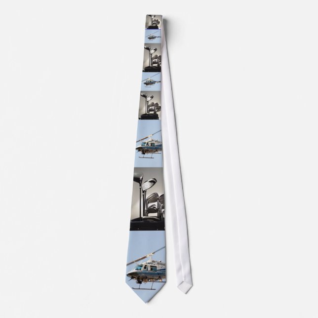 Helicopter with Golf Clubs Tie (Front)