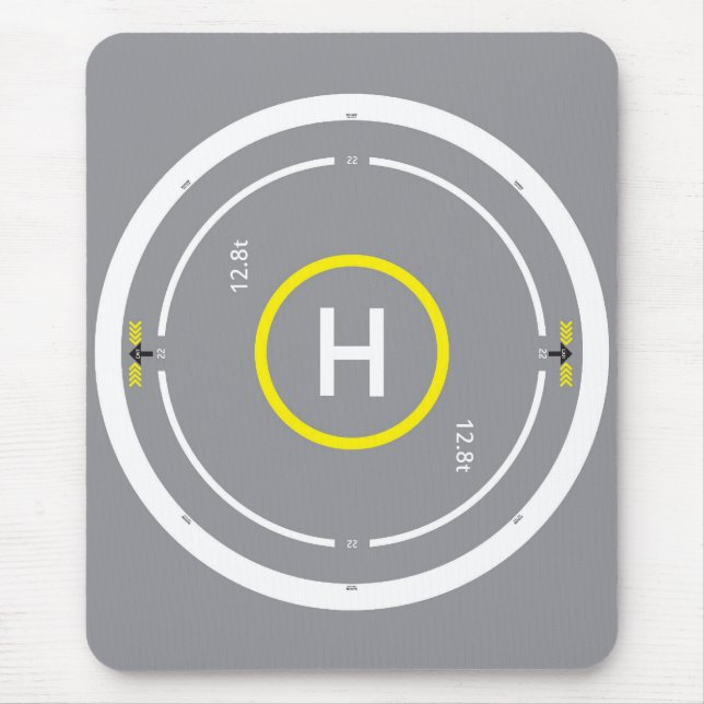 HeliDECK Mouse Pad 3 Grey (Front)
