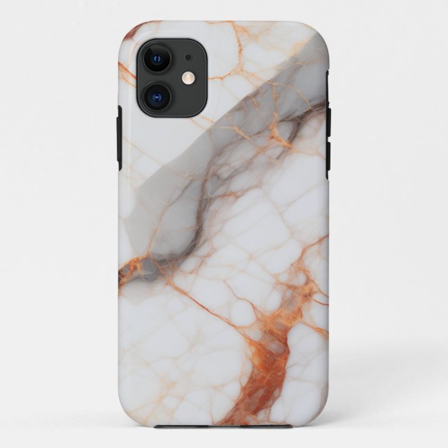 Heliocarnus White Maroon Marble Phone Case (Back)
