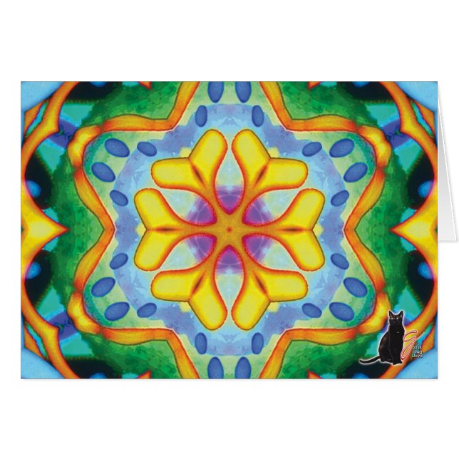 Helios Kaleidoscope Greeting Card (Front Horizontal)
