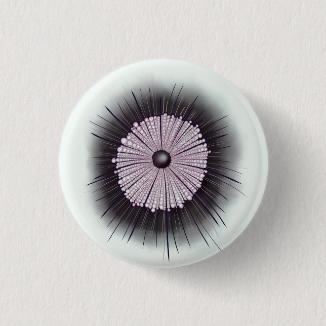 Heliozoa Microbe Microbiology Digital Art 1 Inch Round Button (Front)