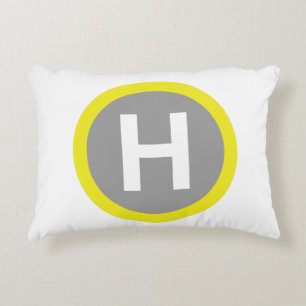 Helipad Sign Accent Pillow