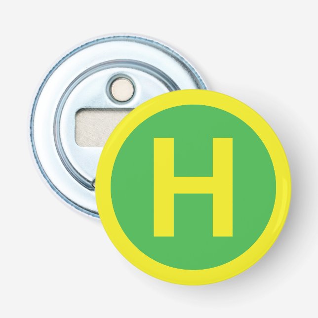 Helipad Sign Bottle Opener (Front)