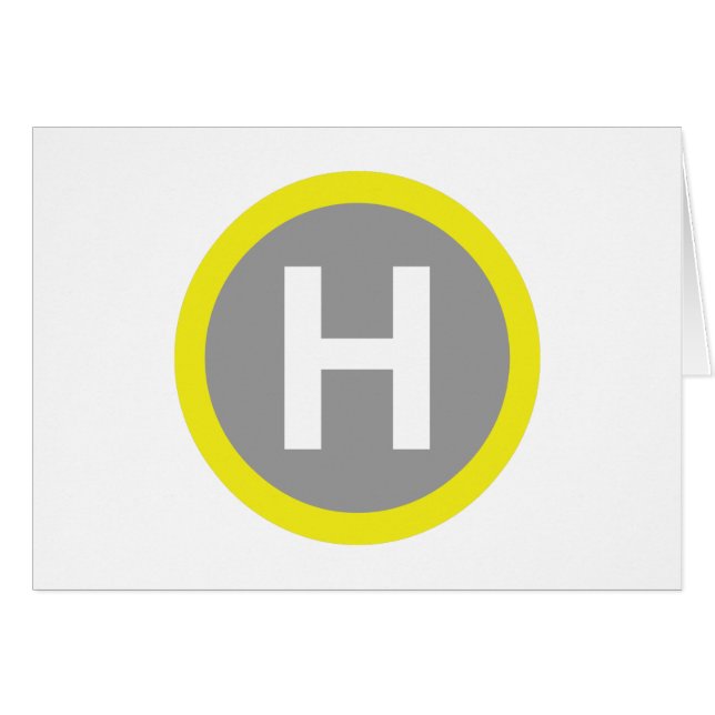 Helipad Sign Card (Front Horizontal)