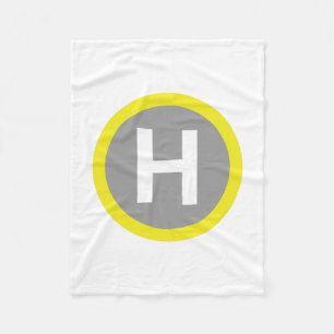 Helipad Sign Fleece Blanket