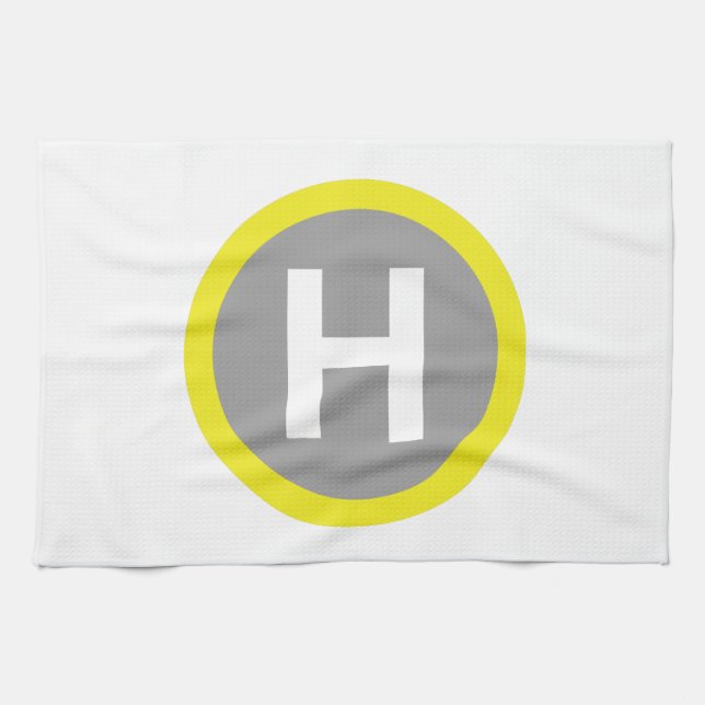 Helipad Sign Kitchen Towel (Horizontal)