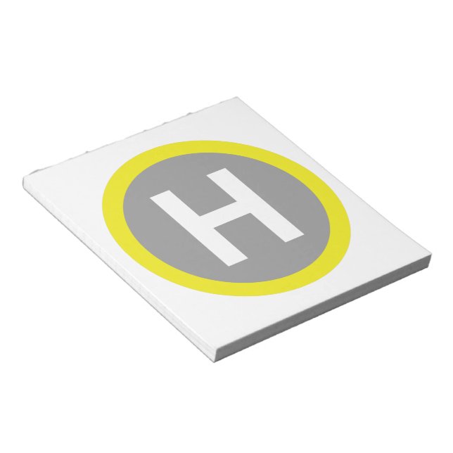 Helipad Sign Notepad (Angled)