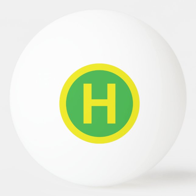 Helipad Sign Ping Pong Ball (Front)