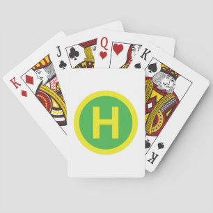 Helipad Sign Playing Cards